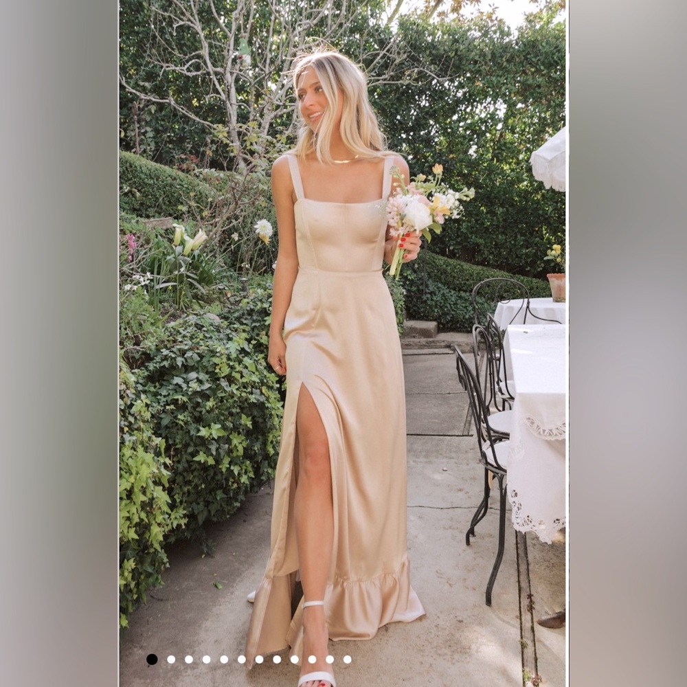 COPY - Show me your mumu - Clarissa corset dress in champagne color